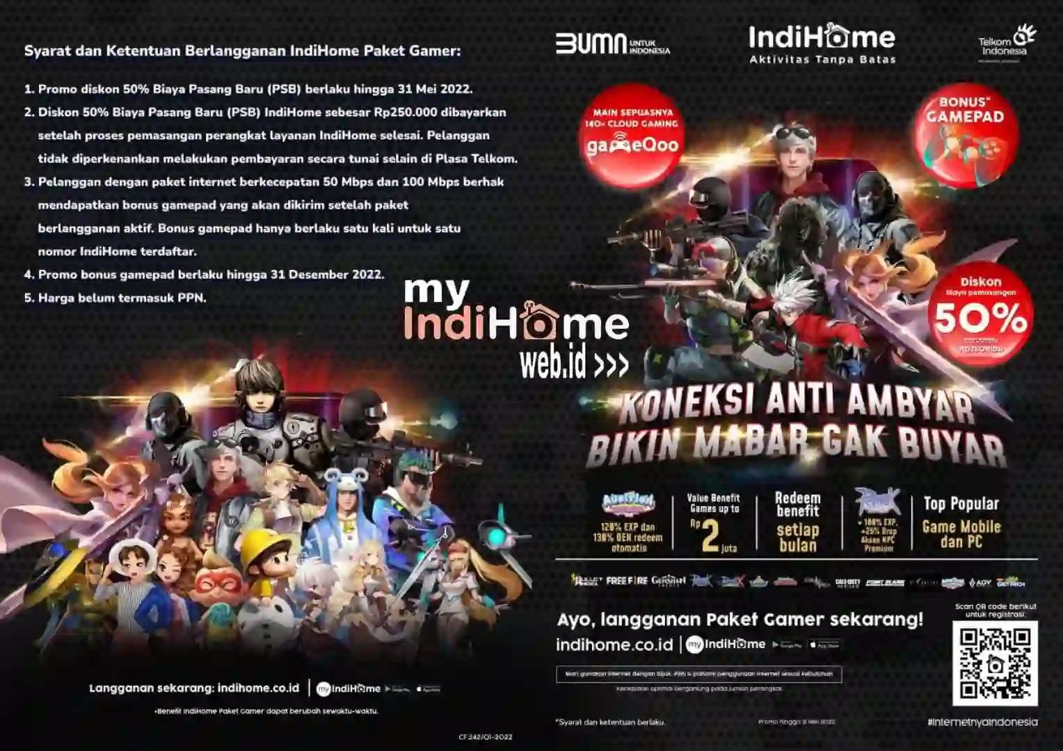 Paket IndiHome Gamer Bogor